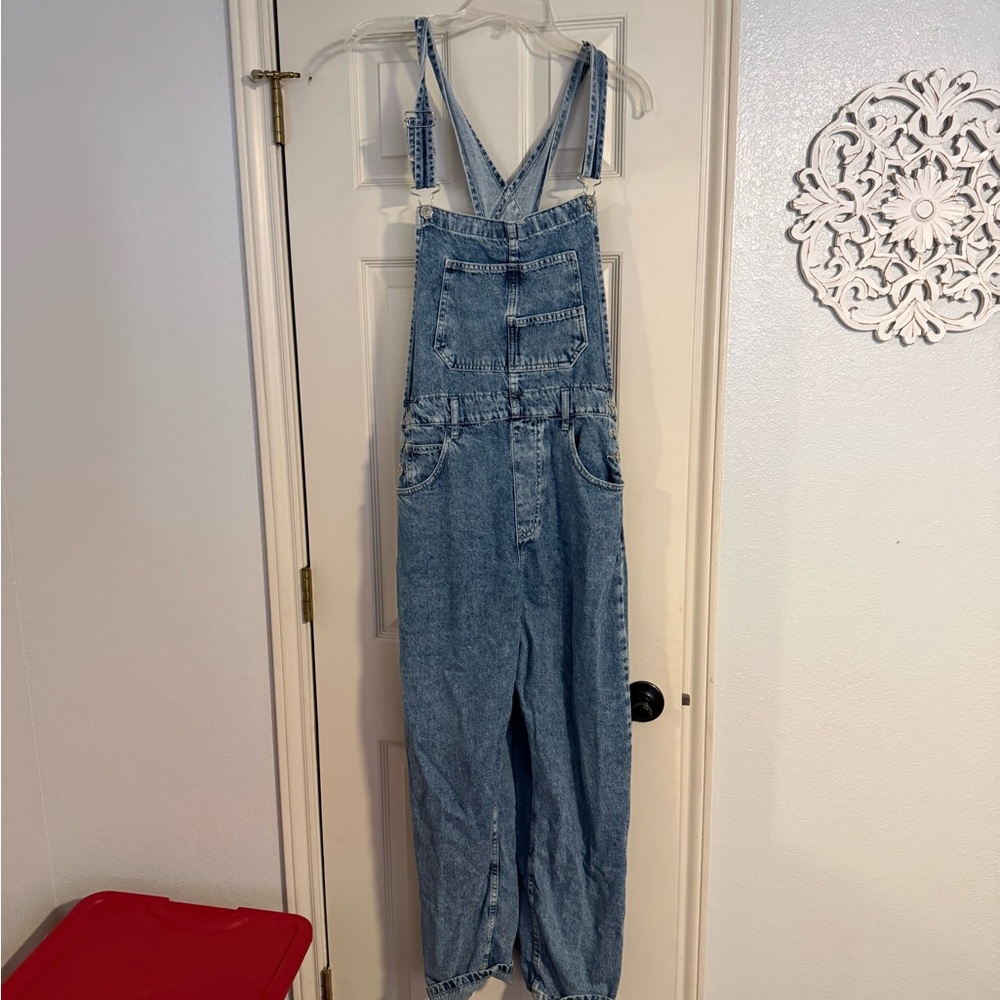 We The Free Light Blue Denim Overalls